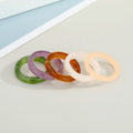 Chunky Translucent Resin Band Rings in Five Neutral and Bright Colors view 4