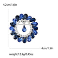 Round Teardrop Crystal Brooch in Four Colors for Jackets, Coats, and Scarves view 7