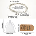 Silver Bead Cross I Love Jesus Stretch Bracelet Charm view 2