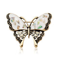 Gold Tone Silver Tone Butterfly Sculpted Crystal Enamel Nineteen Designs Metal Brooch Pin view 11