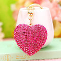 Jeweled Crystal Heart and Pearl Heart Pouch Fortune Keychains view 4