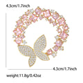 Crystal Butterfly Wreath Brooch In 4 Color Variants view 9