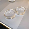 Silver Wide Hoops