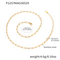 Stainless Steel Ocean Paperclip Charm Necklace Gold Silver DIY view 11