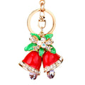 Classic Red Double Bell Christmas Keychain with Gold Tone Hardware view 5