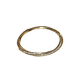 Three Gold Tone Flower Crystal Chain Bracelets And Slim Hinged Bangle view 5