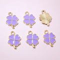 Enamel Four-Leaf Clover Charms in Eleven Color Options view 11
