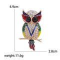 Enamel Owl Brooch In 2 Styles With Enamel And Crystal Details view 5