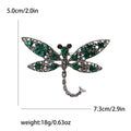 Crystal Dragonfly Brooch With Curled Tail in Two Colors view 6