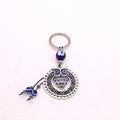 Silver Tone Owl and Tree of Life Evil Eye Split Ring Keychains view 6