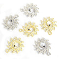 Crystal Peacock Charms in Two Designs and Two Metal Tones view 3