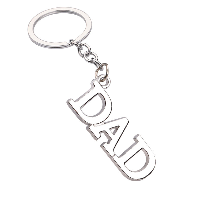 DAD MOM Zinc Alloy Letter Keychain Father's Mother's Day Gift
