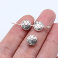 9x9mm 1.5g Multicolor Zinc Alloy Round Flower Spacer Beads for Bracelet Necklace DIY Jewelry Making