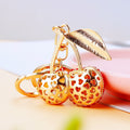 Jeweled Heart Cherry Keychain with Plain Fortune and Braided Loop Options view 4