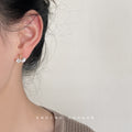 Gold Tone Starfish Shell Pearl And Clear Stone Stud Earrings view 2