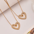 Gold Double Swan Open Heart Zircon Necklace Bracelet Earrings Ring view 3