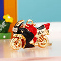 Jeweled Motorcycle Keychains in Four Colors with Fortune and Plain Loops view 9