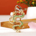 Pearl Accent Chinese Dragon Keychains with Braided and Fortune Straps view 9