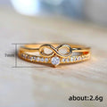 Infinity Pave Double-Band Ring In Gold And Rose Tones view 5