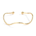 Gold and Silver Tone Open Wire Cuff Bracelets in Twelve Designs view 6