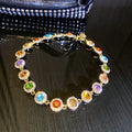 Teardrop Crystal Halo Choker Multicolor Clear Variants view 8