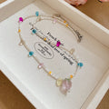 Silver Twisted Chain Bead Necklace Blue or Strawberry Drop view 7