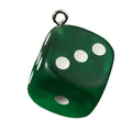Resin Dice Charm Pendant Silver Tone Loop Two Sizes Multi Color view 5