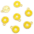Colorful Daisy Flower Charms in Seven Glossy Enamel Colors view 8