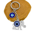 Silver-Tone Rhinestone Evil Eye Charm Keychain With Hamsa view 5