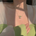 Green Vine Pearl Floral Bracelet Necklace and Earring Collection view 2