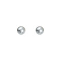 Grey Pearl Round Ball Stud Earrings Large Small Sizes view 5
