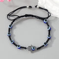 Silver Tone Hamsa Blue Evil Eye Adjustable Cord Bracelets view 3
