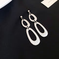 Irregular Open Oval Metal Necklace Bracelet Earrings view 10