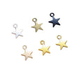 Solid Five-Point Star Metal Charm in 5 Finishes for Jewelry Crafts view 5