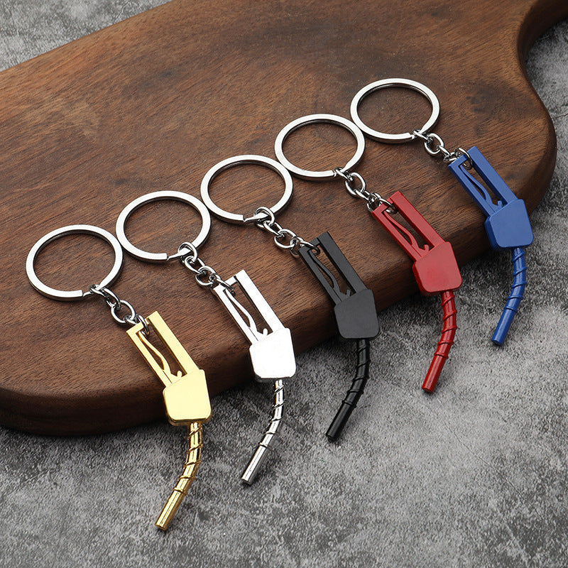 Mini Fuel Nozzle Zinc Alloy Keychain Creative Gift Pendant