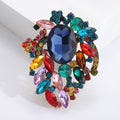 Faceted Crystal Cluster Brooch Decorative Metal Pin For Jackets And Lapels view 11