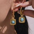 Turquoise and Imitation Pearl Square Jewelry Collection view 4