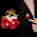 Red Flower Metal Brooch Pin for Jackets and Lapels view 4