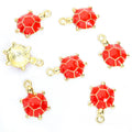 Colorful Enamel Turtle Jewelry Components For DIY Earrings And Bracelets Charms view 8