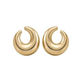 Gold and Silver Sculpted Chunky Hoop Earrings Statement Jewelry view 5