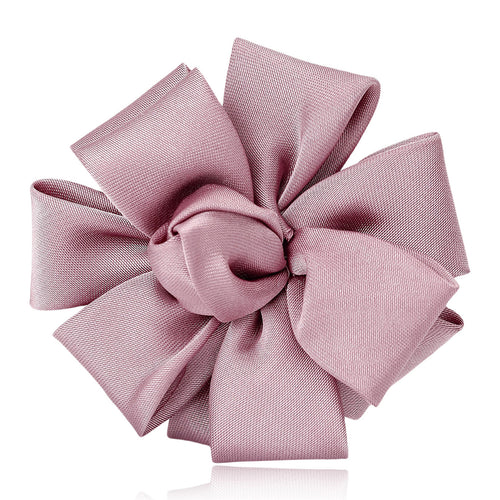 Layered Ribbon Bow brooch In Six Solid Colors Decorative Lapel Pin shown in front view on a light background