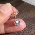 Clear Round Drop Earrings Gold Rose Gold Silver Tones view 7