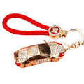 Jeweled Long Sedan Car Keychains with Six Fortune Loop Colors view 5
