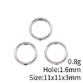 Round Ring Frame Spacer Beads in Four Metal Tone Finishes view 5