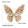 Baguette Crystal Butterfly Brooch Eight Color Options view 6