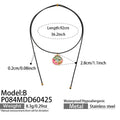 Black Cord Adjustable Enamel Seashell Pendant Necklace view 6
