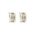 Pastel Enamel Sculpted U Hoop Earrings in Four Colors view 5