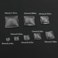 Clear Square Domed Glass Cabochons in Assorted Sizes view 4