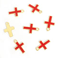 Enamel-Look Gold Silver Cross Alloy Charms in 12 Styles view 12