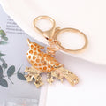 Rhinestone Cardinal Holly Keychain Gold Clasp Three Colors view 4